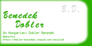 benedek dobler business card